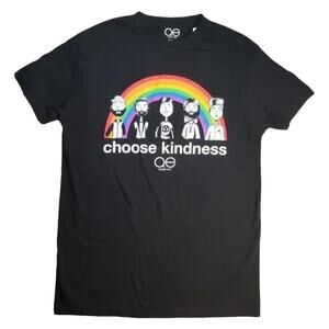 Queer Eye For The Straight Guy Graphic T-Shirt Black Choose Kindness Rainbow S